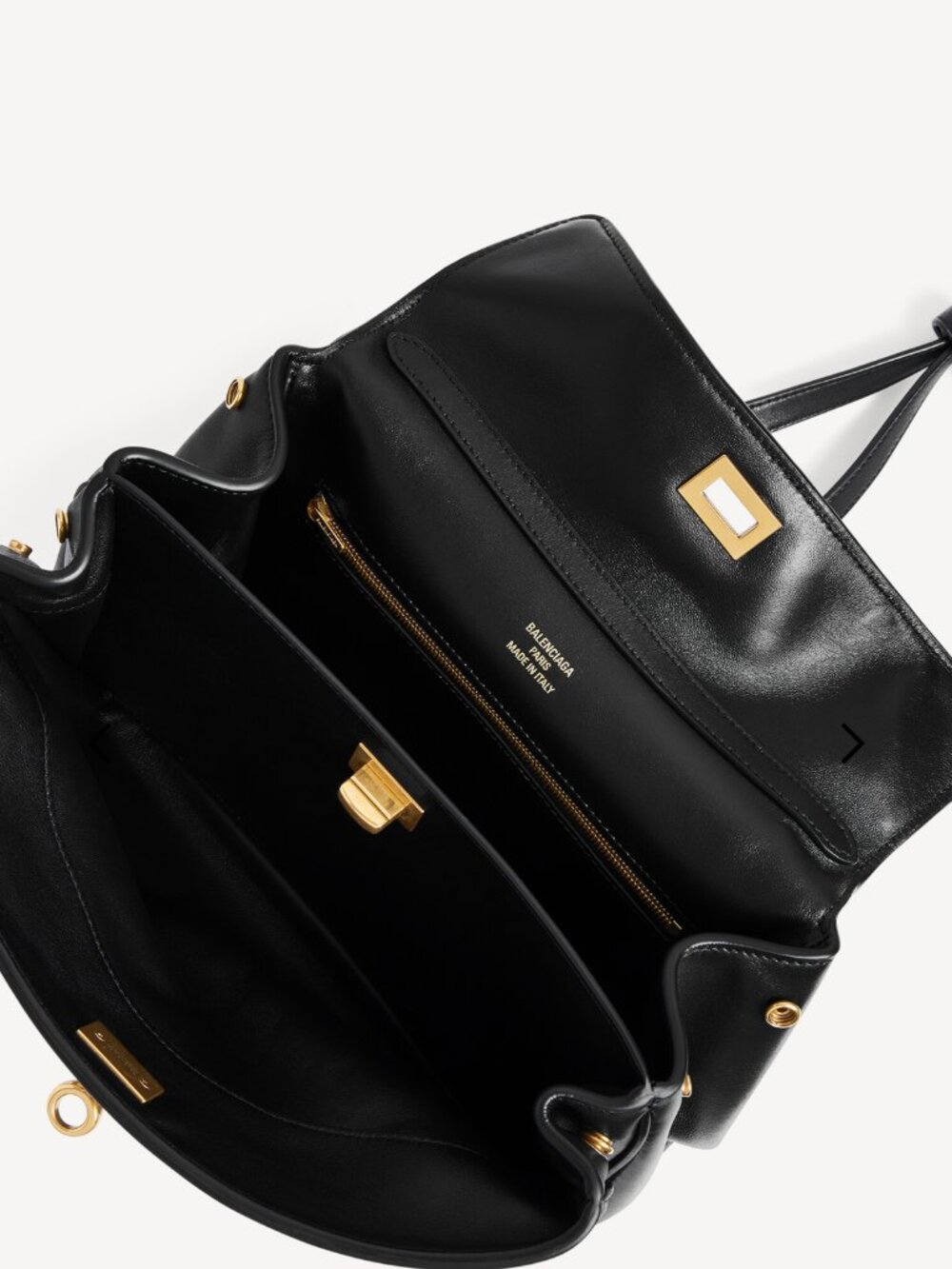 Balenciaga Women's Rodeo HandBag in Black,Smooth Calfskin Aged-Gold Hardware - Picture 16 of 16